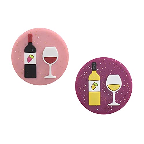 Racket Expressions Oversized Red and White Wine Glitter Tennis Vibration Dampener 2-Pack von Racket Expressions