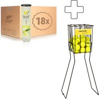 Racket Roots 18x 4er Dose Club Tennisball plus Ballkorb von Racket Roots