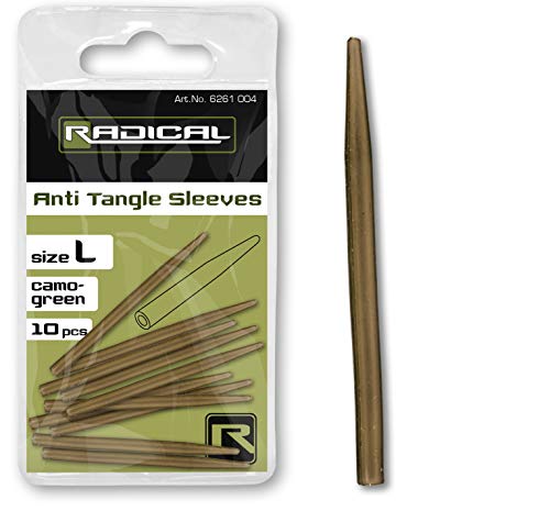 Radical Qualitäts Anti Tangle Sleeves L Vorfach Karpfen Zubehör Karpfenangeln, camo-Green von Radical