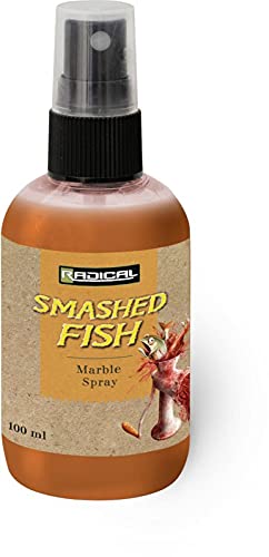 Radical Qualitäts Smashed Fish Marble Spray Zubehör für Boilies und Karpfen Angelköder, Rot, 100ml von Radical