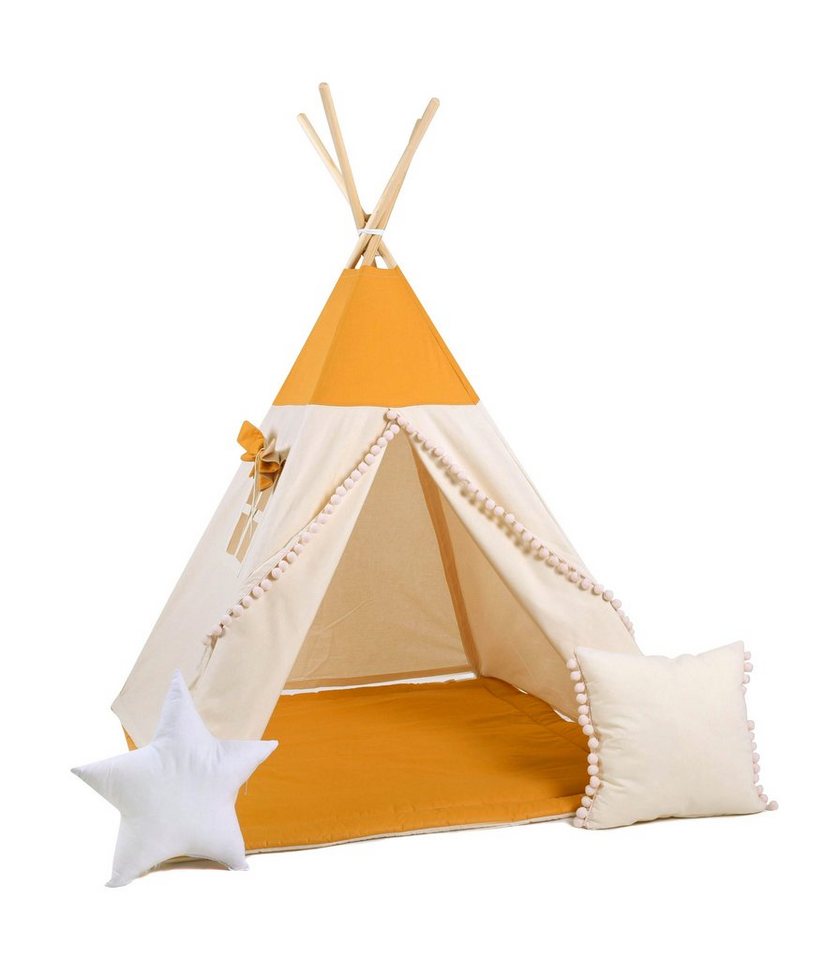 Rainbow Kids Tipi-Zelt Honigland, Personen: 2 (4 tlg., 3 verschiedene Varianten) von Rainbow Kids