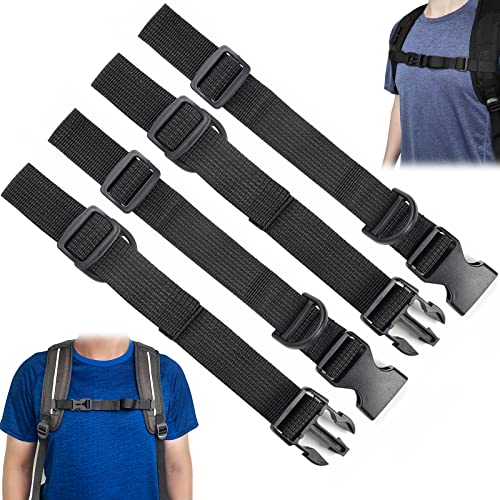 2 Stück Verstellbarer Brustgurt Rucksack, Schnellverschluss Rucksackgurt, Gurtband Rucksack Rucksackriemen,Gurt für Rucksack, Brustgurt mit Schnalle, Rucksack Brustgurt, für Reise Kletter Jogging von Rairsky