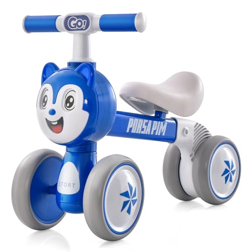 RajoNN Baby-Laufrad, kein Pedal, Kleinkind-Fahrrad, Rutschspielzeug mit 4 Rädern und ergonomischem Griff, leichtes Kleinkind- und Outdoor-Laufrad, Geschenk zum ersten Geburtstag für 10–36 von RajoNN