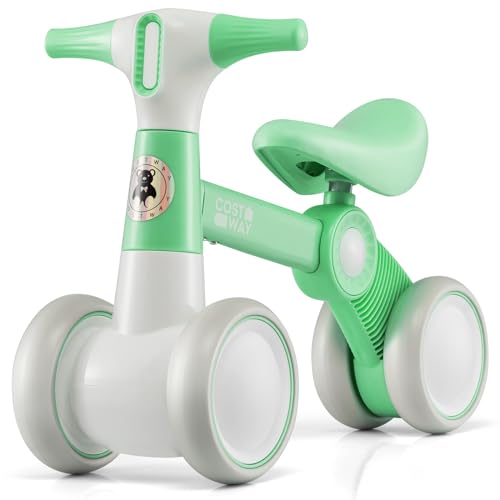 RajoNN Baby-Laufrad für Jungen und Mädchen im Alter von 1 bis 3 Jahren, 4 Räder, Kleinkind-Fahrspielzeug ohne Pedal, 135° sichere begrenzte Lenkung, leichtes Trainingsfahrrad für Kleinkinder von RajoNN