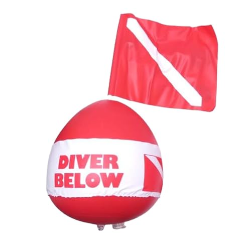 RajoNN Tauchschwimmer Taucher unter Schwimmer, mit Tauchflagge, PVC-Bojenball, aufblasbarer Schwimmer zum Tauchen, Outdoor, Strandtauchen von RajoNN