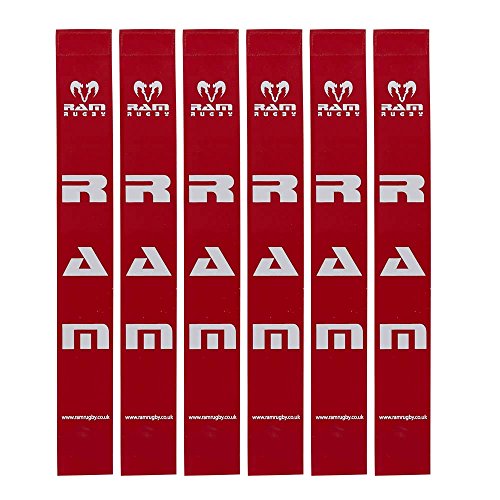 RAM Rugby Zugbänder – Sets von 20 Zuggürteln – 6 Farben, rot von Ram