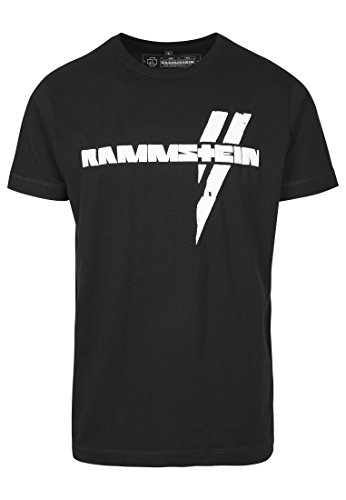 RS Herren Rammstein Weiße Balken Tee T-Shirt, Black, XXXL von Rammstein