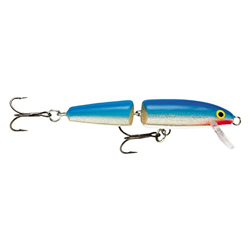 Rapala - Jointed Angelköder - Angelzubehör aus Balsaholz - Süßwasser Spinnköder - Lauftiefe 1.2-4.2m - Fischköder 13cm, 18g - Hergestellt in Estland - Blue von Rapala