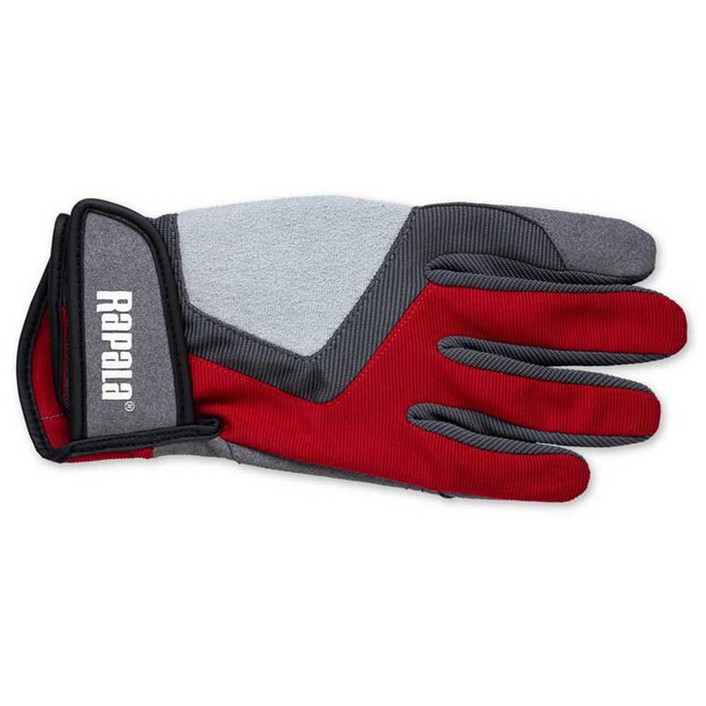Rapala Performance Gloves Rot,Grau XL Mann von Rapala