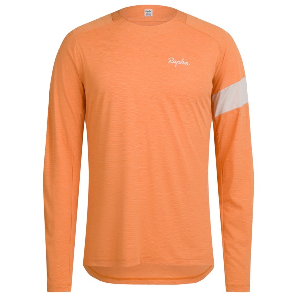 Rapha - Trail Long Sleeve Technical T-Shirt - Radtrikot Gr L orange von Rapha