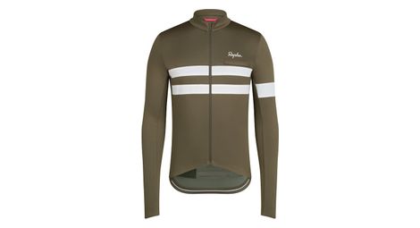 langarm trikot rapha brevet jersey khaki weis herren von Rapha