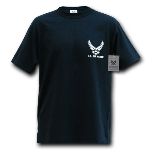 Rapiddominance Air Force Wing Klassisches Militär-T-Shirt, Marineblau, Größe M (US) von Rapid Dominance