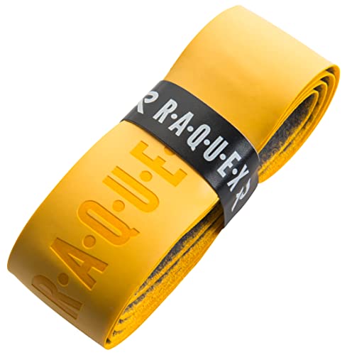 Raquex Enhance Ersatz-Griffband: Griffband geeignet für Tennis-, Badminton- und Squashschläger. 13 Farben. Hochwertiges, selbsthaftendes Griffband für Tennisschläger (Dunkelgelb, 1 Griffband) von Raquex