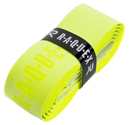 Raquex Enhance Ersatz-Griffband: Griffband geeignet für Tennis-, Padel, Badminton- und Squashschläger. 14 Farben. Hochwertiges, selbsthaftendes Griffband für Tennisschläger (Gelb, 1 Griffband) von Raquex