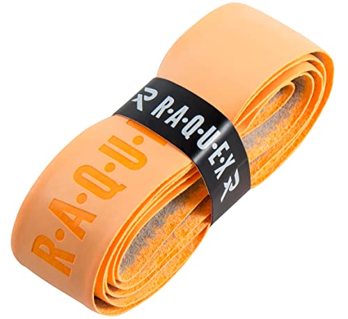 Raquex Enhance Ersatz-Griffband: Griffband geeignet für Tennis-, Padel, Badminton- und Squashschläger. 14 Farben. Hochwertiges, selbsthaftendes Griffband für Tennisschläger (Orange, 1 Griffband) von Raquex