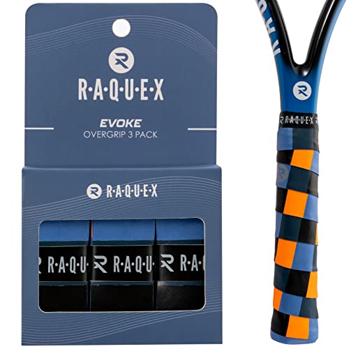 Raquex Evoke Camo Übergriffsbandband – Tennisschläger Grip Tape – Schläger Anti-Rutsch-Band Übergriff für Tennisschläger, Badminton und Squash – 3er Pack - Streifen von Raquex