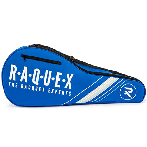 Raquex Tennisschlägertasche – Für Tennis-, Squash- und Badmintonschläger. Schutzhülle für Zwei Schläger + Zubehör. Mit Schultergurt von Raquex