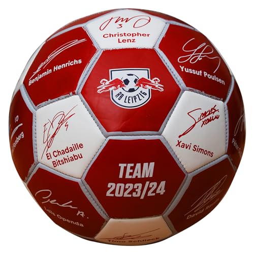 RB Leipzig Ball, Fussball Signature - Unterschriften Ball Gr. 5 RBL - Plus Lesezeichen Wir lieben Fußball von Rasenballsport Leipzig