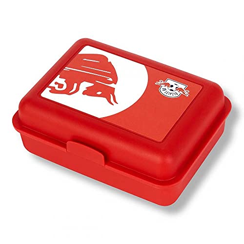 RB Leipzig Club Brotdose - dynamischer Bulle - rot Brotbüchse Lunchbox RBL - Plus Lesezeichen Wir lieben Fußball von Rasenballsport Leipzig