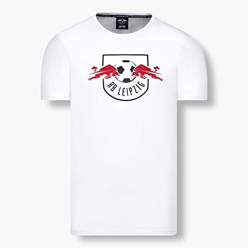 RB Leipzig Club T-Shirt Kinder - Logo weiß - RBL Shirt div. Größen - Plus Aufkleber Wir lieben Fußball Größe 128 von Rasenballsport Leipzig