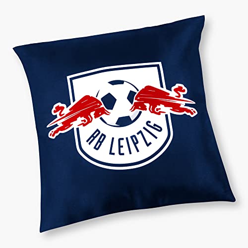 RB Leipzig Kissen - Logo - blau Kuschelkissen Dekokissen RBL - Plus Lesezeichen Wir lieben Fußball von Rasenballsport Leipzig