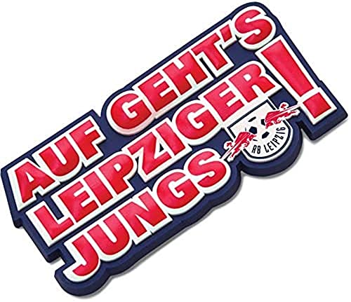 RB Leipzig Magnet - Auf gehts Leipziger Jungs - Farbiger RBL Kühlschrankmagnet- Plus Lesezeichen Wir lieben Fußball von Rasenballsport Leipzig
