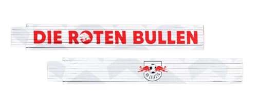RB Leipzig Zollstock - Die Roten Bullen/Logo - weiß Gliedermaßstab RBL Schmiege - Plus Lesezeichen Wir lieben Fußball von Rasenballsport Leipzig