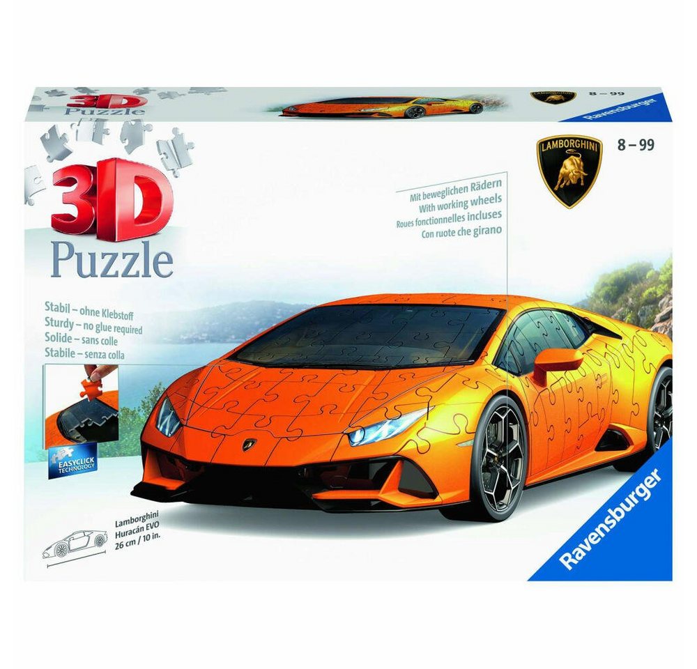 Ravensburger 3D-Puzzle 3D Lamborghini Huracán Evo 108 Teile, Puzzleteile von Ravensburger