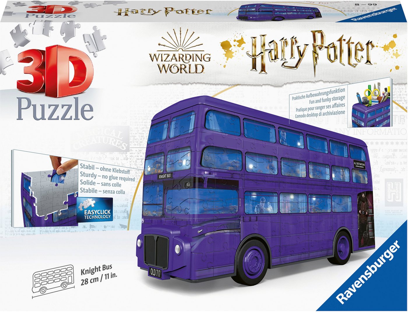 Ravensburger 3D-Puzzle Harry Potter- Knight Bus, 216 Puzzleteile, Made in Europe, FSC® - schützt Wald - weltweit von Ravensburger