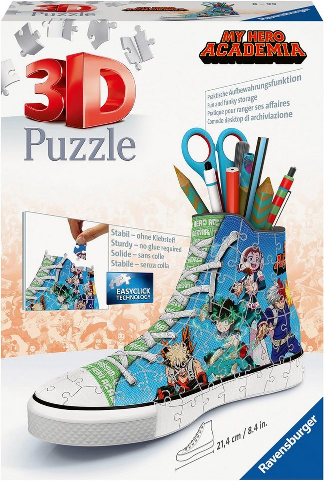 Ravensburger 3D-Puzzle Sneaker My Hero Academia, 108 Puzzleteile, Made in Europe, FSC®- schützt Wald - weltweit von Ravensburger
