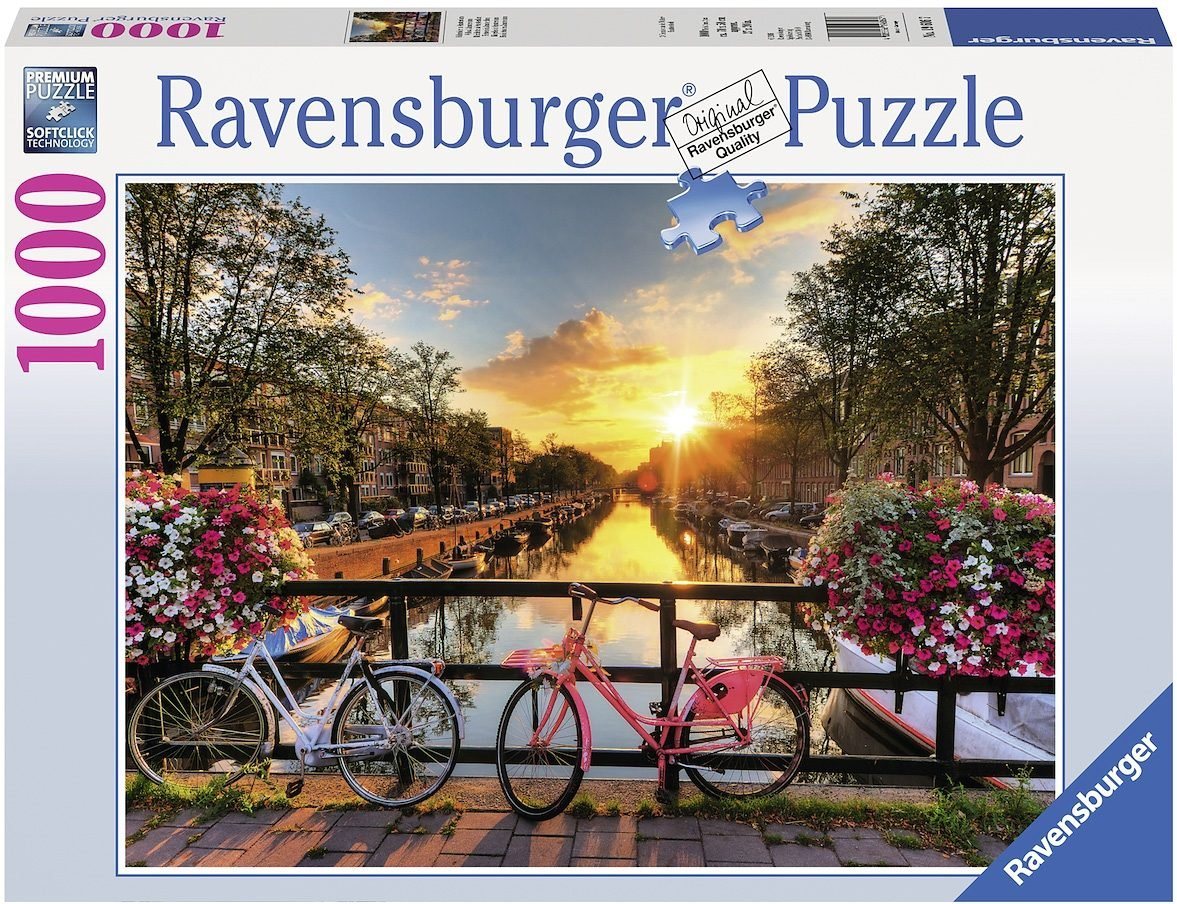 Ravensburger Puzzle Fahrräder in Amsterdam, 1000 Puzzleteile, Made in Germany, FSC® - schützt Wald - weltweit von Ravensburger