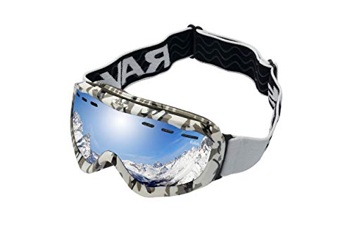 Ravs Skibrille Schutzbrille Alpine Goggle Helmkompatibel Camouflage von Ravs