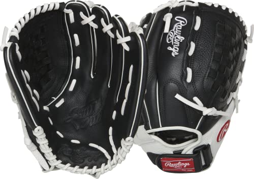 Rawlings Fastpitch Softball-Handschuhe RSO125BW-3/0 12 1/2 BSK/FLCV, schwarz/weiß, 12.5 inch von Rawlings