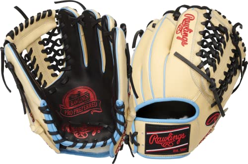 Rawlings Herren PROS204-4BSS Pro Preferred Baseball-Handschuh, 29,2 cm, Mod Web, Rechte Hand Überwurf, 29,1 cm-Modified Trap-eze-Camel/Black, Einheitsgröße von Rawlings