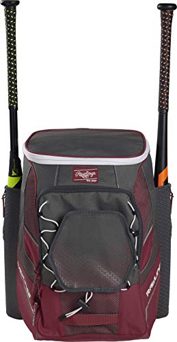 Rawlings Impulse Baseball & Fastpitch Softball-Ausrüstung, Batpack, Rucksack, Tasche, Cardinal von Rawlings