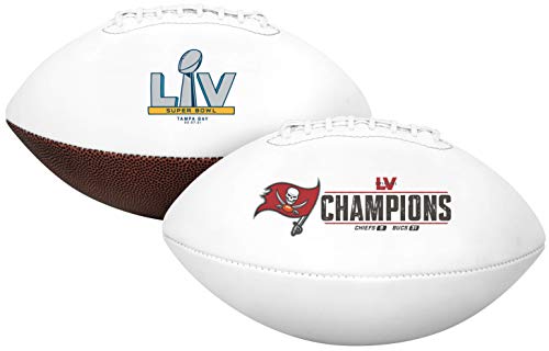 Rawlings Super Bowl LV 2021 Champions Gedenkfußball, Tampa Bay Buccaneers, offizielle Größe von Rawlings