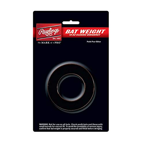 Rawlings Unisex-Erwachsene 16 oz. Doughnut-Style Bat Weight Gewicht: 473 g, schwarz, OS von Rawlings
