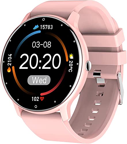 Rawrr 1.28 -inch Bluetooth Touchscreen Sports Smart Watch mit Fußgänger-/sesshafter/Erinnerung/Schlaferkennung/Herzfrequenzerkennung/Blutdrucküberwachung wasserdichte Sportuhr von Rawrr