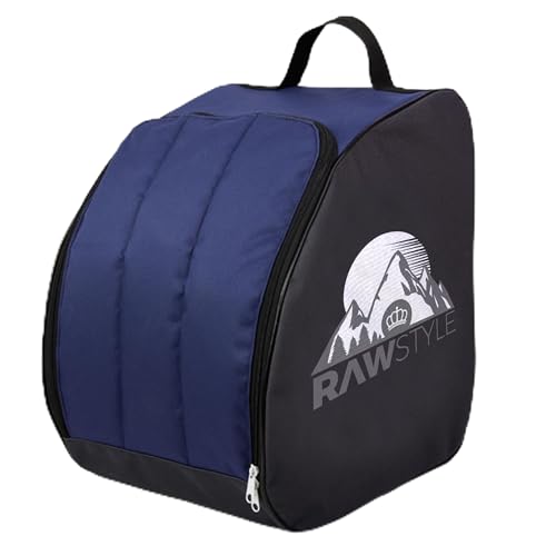 Rawstyle Skischuhtasche Skistiefeltasche Rucksack Helm für Hart-Soft-Boots Inliner Bootbag Tasche Modell 2 (schwarz-blau) von Rawstyle