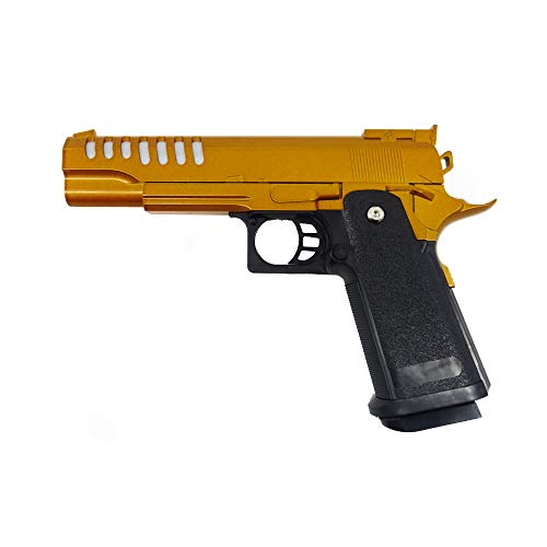 Rayline Softair Pistole Metall RV17 G (Manuell Federdruck), Nachbau im Maßstab 1:1, Länge: 22cm, Gewicht: 450g, Kaliber: 6mm, Farbe: Orange - (unter 0,5 Joule - ab 14 Jahre) von Rayline Softair