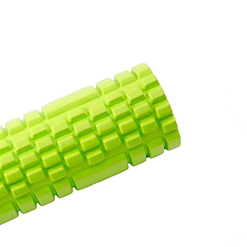 Rayline Massagerolle kompakte Faszienrolle, 14x45 cm, Farbe: grün, Übungsrolle Training-Fitness-Indoor-Outdoor von Rayline