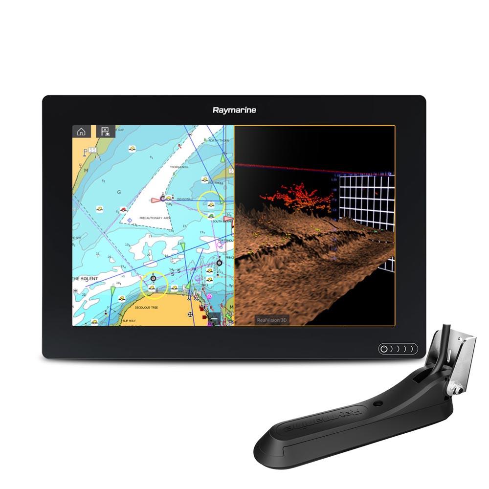 Raymarine Axiom 12 Realvision 3d With Transducer Schwarz Transducer von Raymarine