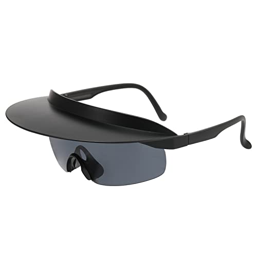 Rayson Fahrradbrille Herren mit Krempe UV Schutz Winddicht Fahrrad Brillen Herren UV 400 Protection Sport Sonnenbrille Polarisiert Damen Angeln Golf(Schwarz) von Rayson