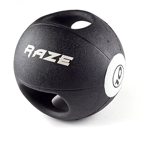 Raze Dual Grip Medizinball, Schwarz, 10 kg von Raze