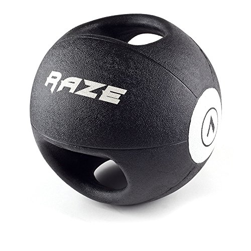 Raze Dual Grip Medizinball, Schwarz, 7 kg von Raze