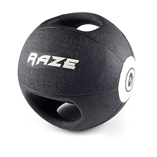 Raze Dual Grip Medizinball, Schwarz, 9 kg von Raze