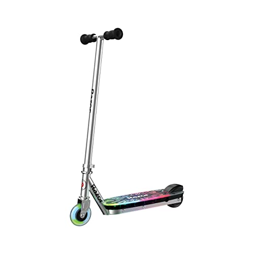 Razor Color Rave Light-Up Electric Scooter –Multi-Colored LED Light-Up Deck,Lightweight, Up to 7.5 MPH and Up to 30 Min Ride Time, Kick-Start Electric Scooter for Kids Ages 8 and Up von Razor