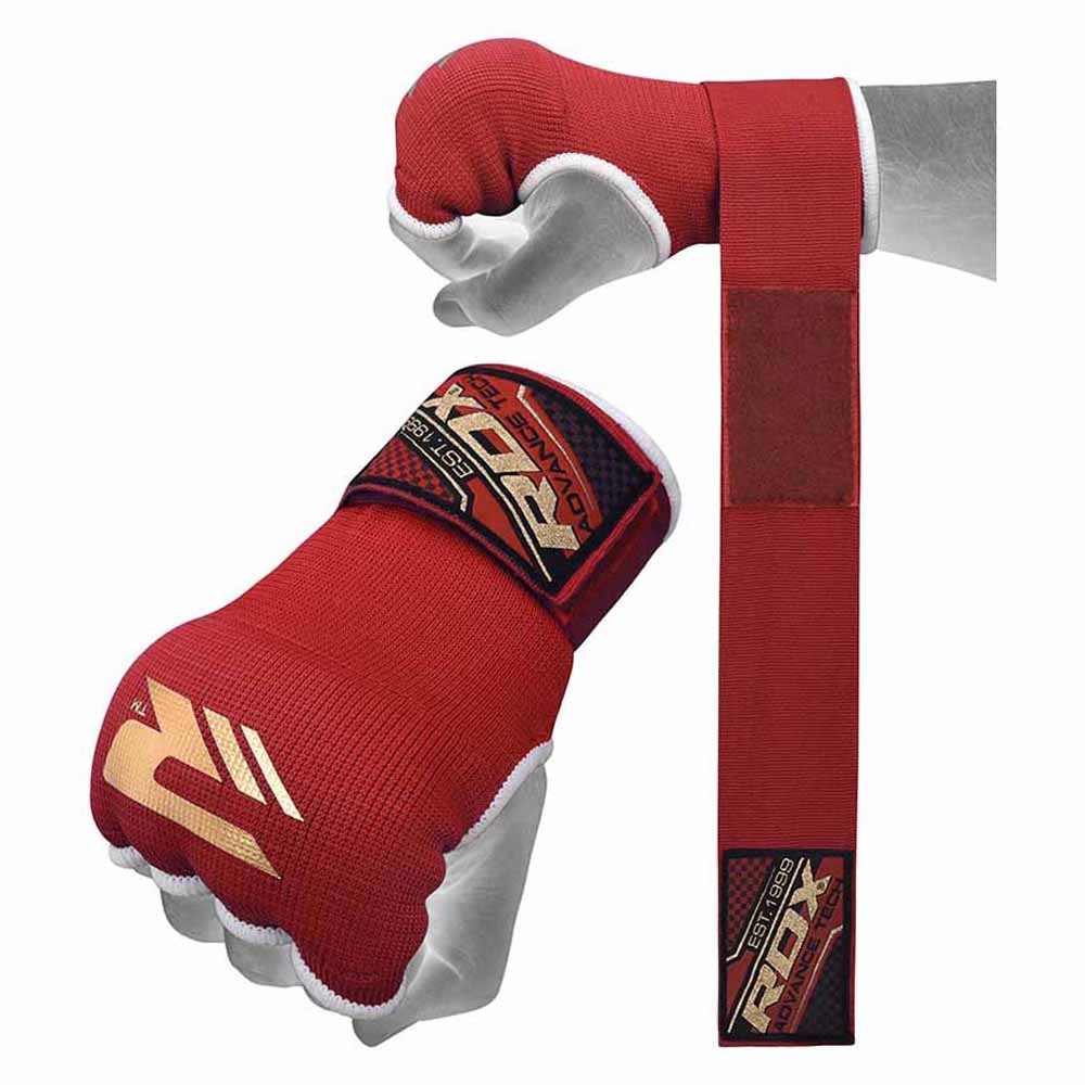 Rdx Sports Gel Padded Inner Gloves Hook & Loop Wrist Strap Rot M von Rdx Sports