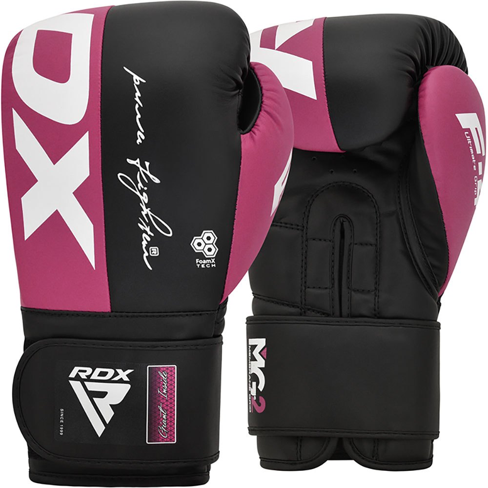 Rdx Sports Rex F4 Artificial Leather Boxing Gloves Schwarz,Rosa 12 oz von Rdx Sports