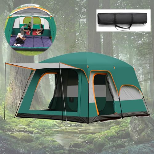 Premium Outdoor-Campingzelt Zelt Für 5 Bis 8 Personen, Geräumig, Zwei Schlafzimmer Und EIN Wohnzimmer, Robustes Und Praktisches, Günstiges Zelt Zum Wandern Mit Dem Rucksack von RePaLY